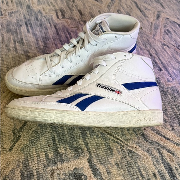 Reebok Club C Hi HR0670 Universal Men Sneakers White/Blue Size 12 - Picture 2 of 11